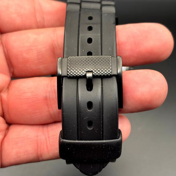 Fossil BQ2060 Machine Gunmetal Chronograph Mens White Dial Silicone Strap Watch - Picture 12 of 17